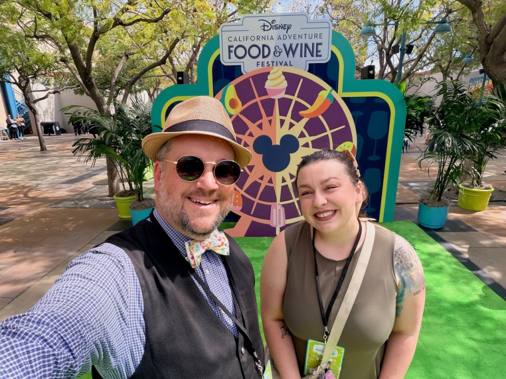 Mr. Daps and Caitie at the 2026 Disney California Adventure Food & Wine Festival Media Event