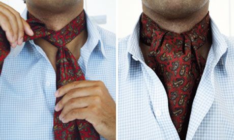 how do you tie a ascot