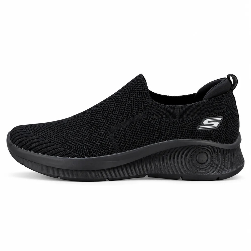 كوتشي sketcher أسود حريمي