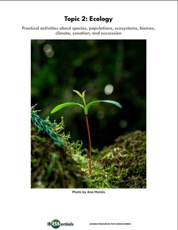 PSOW – Practical Activities for IB ESS Topic 2 Ecology with Teacher’s Notes