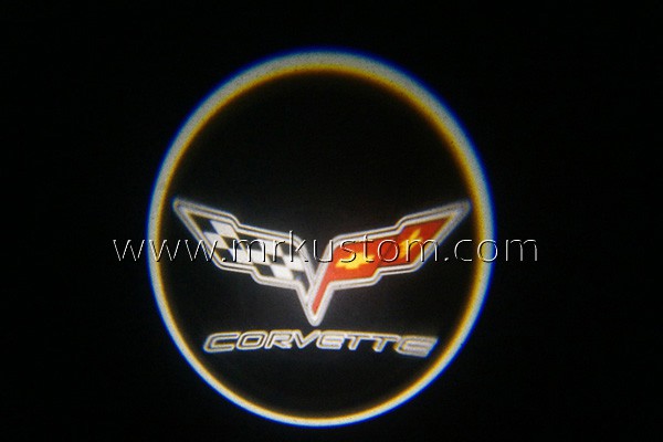 Corvette LED Door Projector Courtesy Puddle Logo Lights - Mr