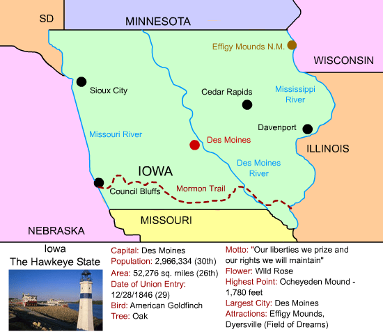 Map Of Iowa And Minnesota Background 