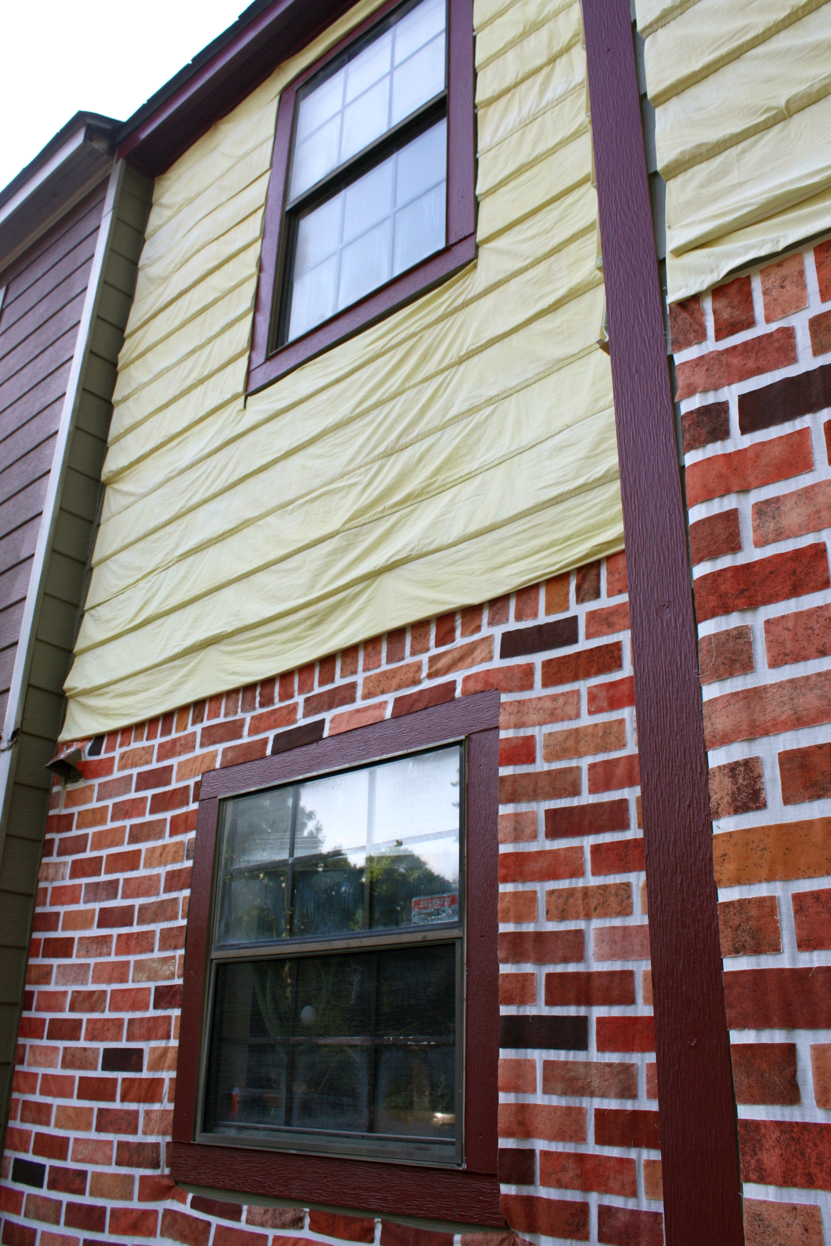 Lovers Lane Installation - Window Detail, 2014, Woodcut, Intaglio, Lithograph and Silkscreen on Cotton