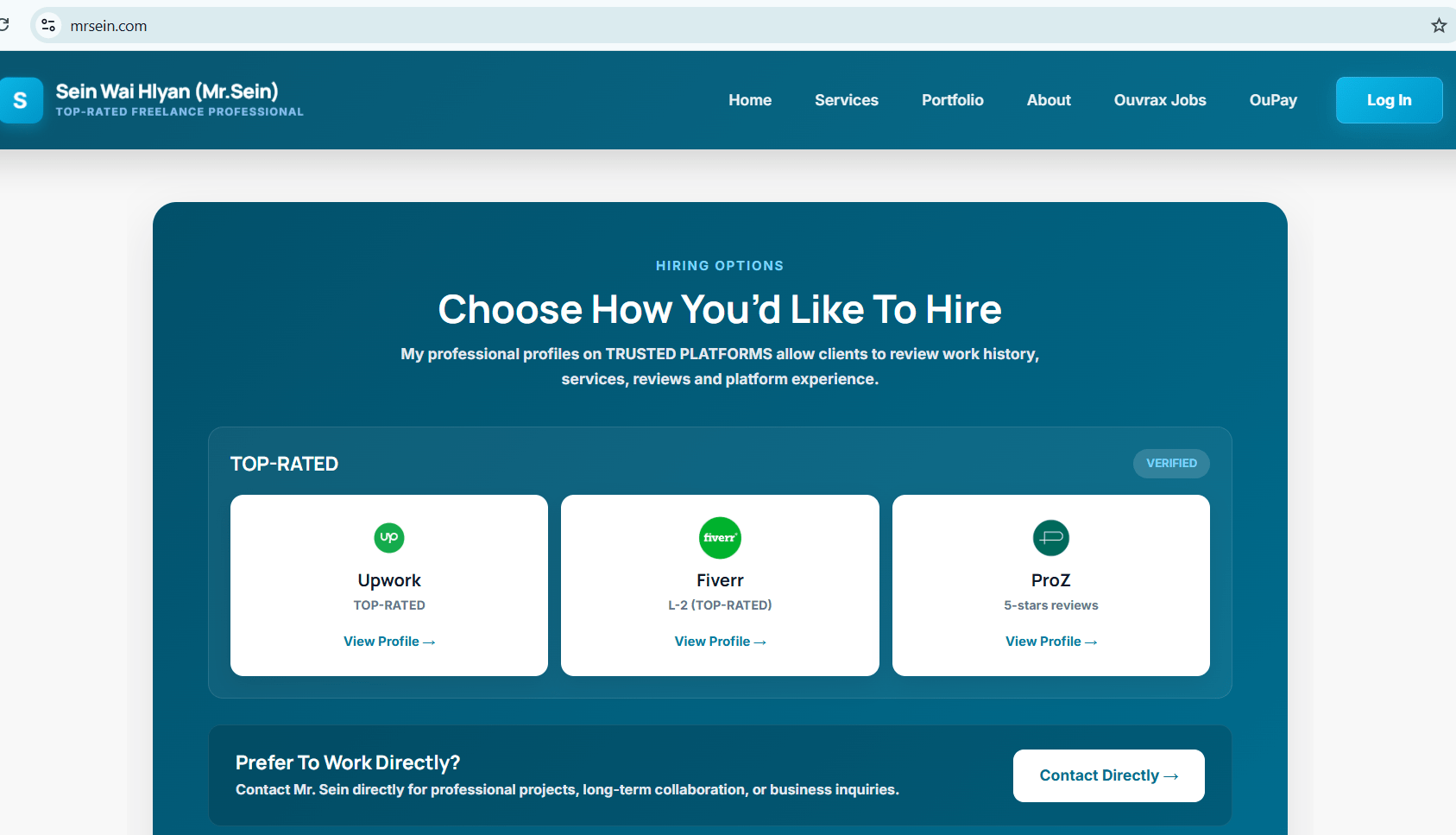 Web and digital work sample
