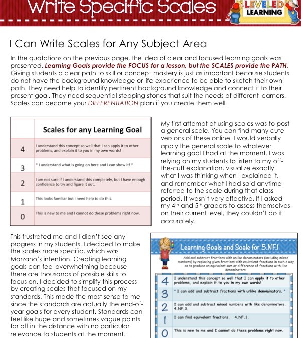 5 Tips for Writing Marzano Scales