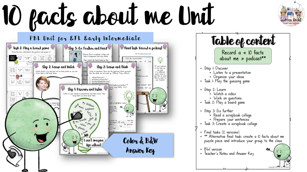 Séquence 10 facts about me 5e