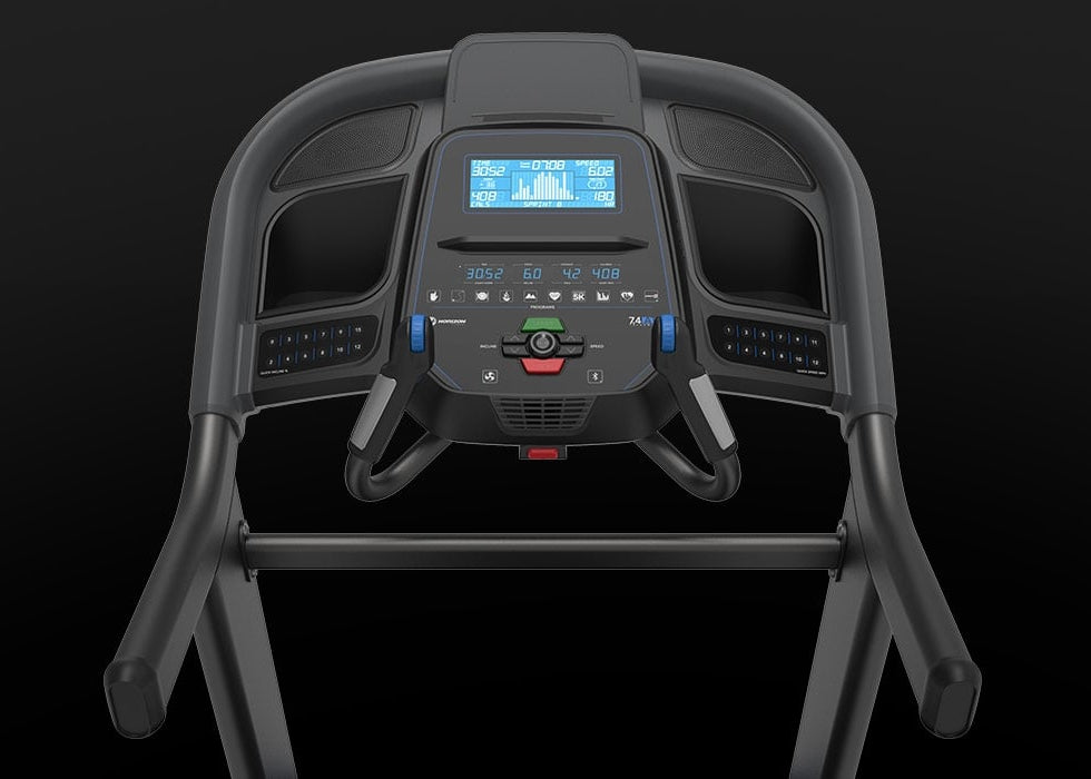 Cost to run a treadmill - Horizon treadmill console showing speed and incline display