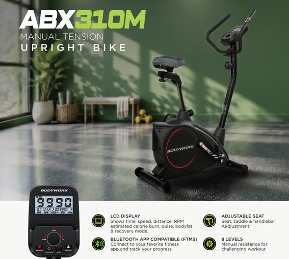 Bodyworx ABX310M Upright Bike — Mr Treadmill Brisbane