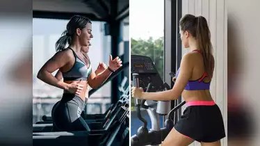 elliptical workout plan australia - woman training on cross trainer