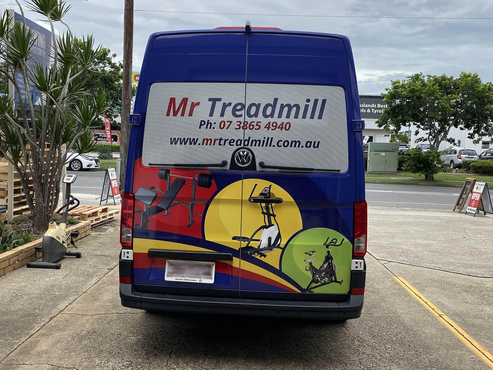 Treadmill hire cost Brisbane - Mr Treadmill delivery van