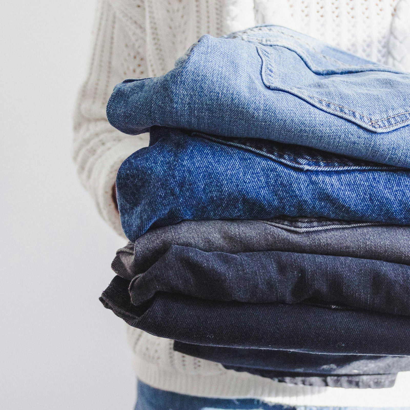 Raw selvedge denim showing the self-finished edge