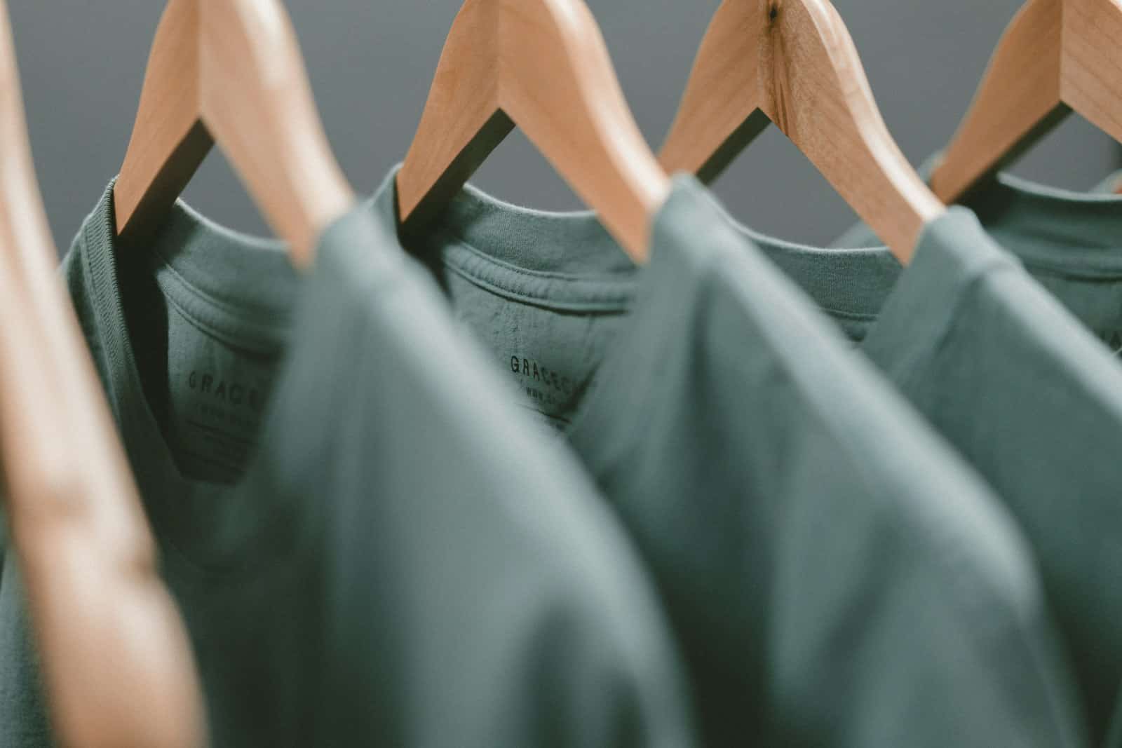 Rack of clothing showing mixed natural and synthetic fabrics