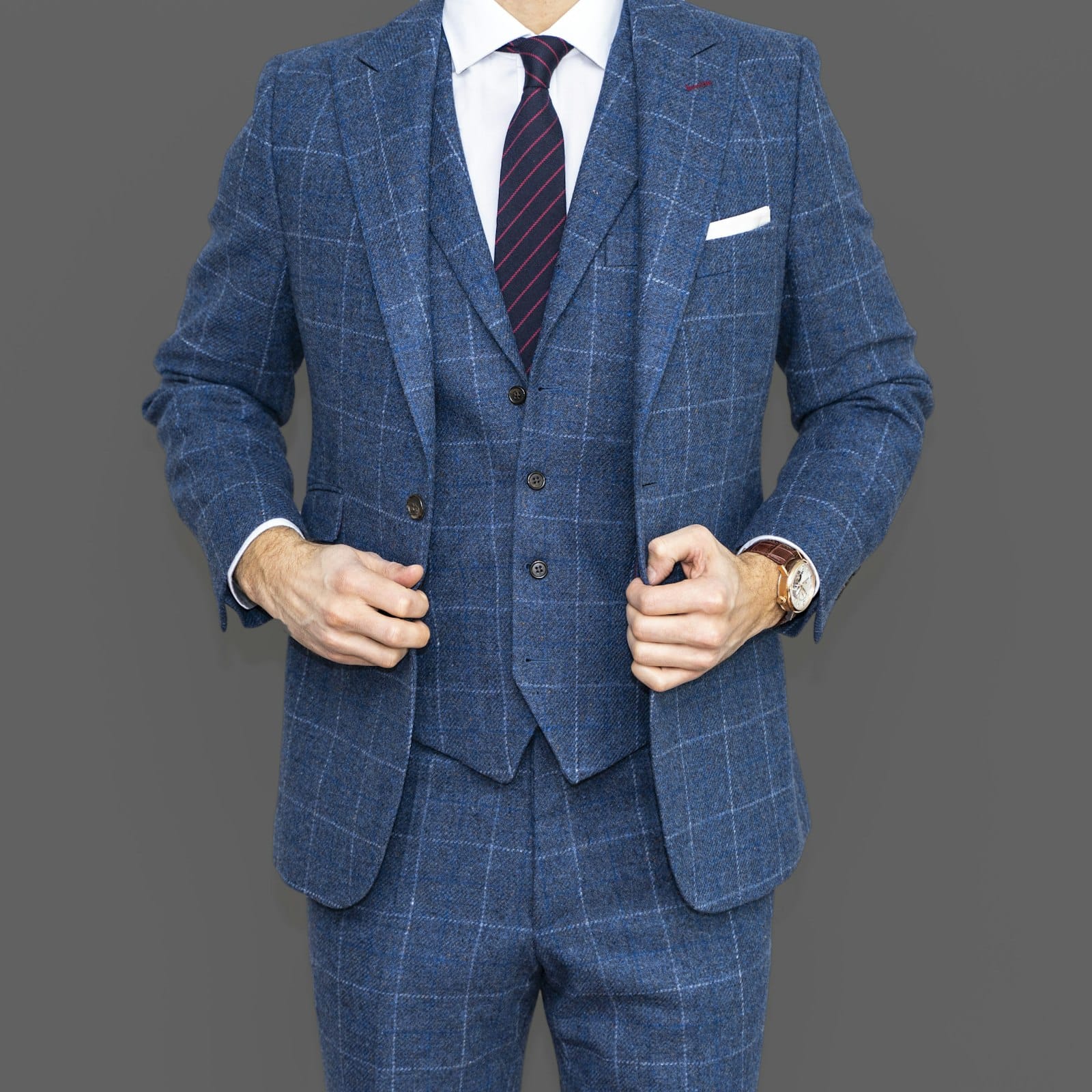 Man in a light summer suit outdoors
