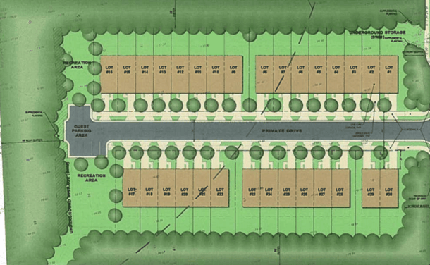 siteplan for Parkway Townes Williamsburg VA
