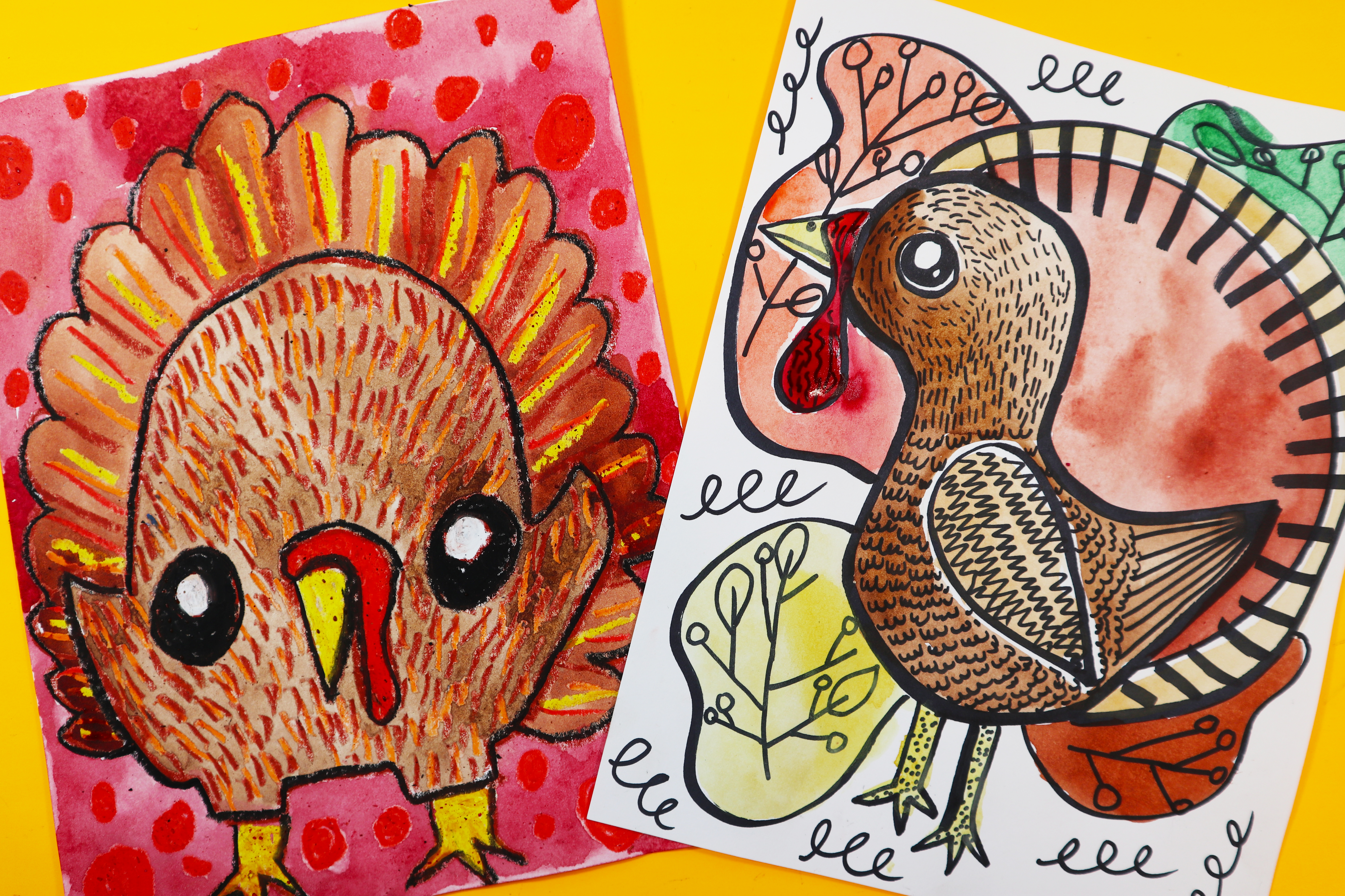 10 Thanksgiving Art Lesson Ideas for Kids | Turkey Art Projects for Elementary
