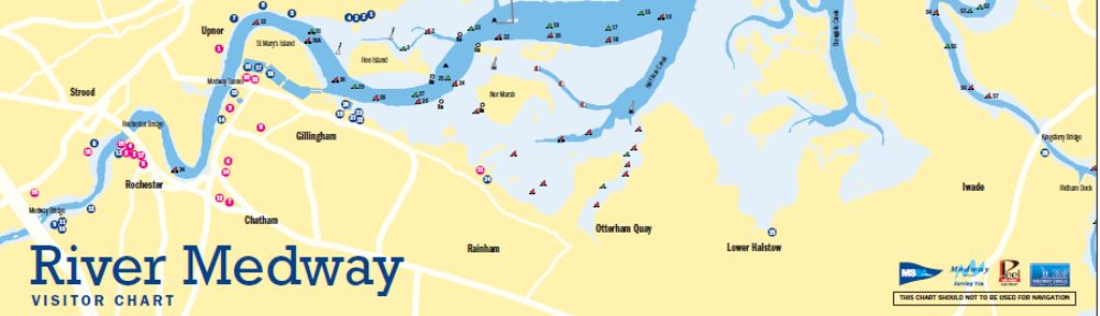 Map Of River Medway Kent Navigation | Medway And Swale Boating Association