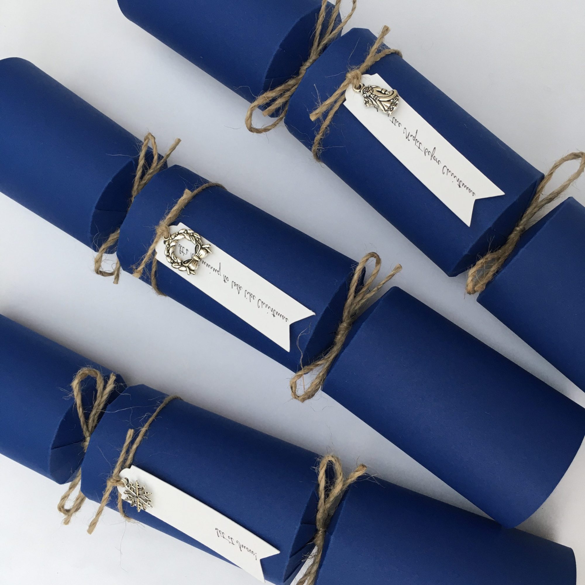 Midnight Blue Elegant Sustainable Cracker Charm Festive Zero Waste