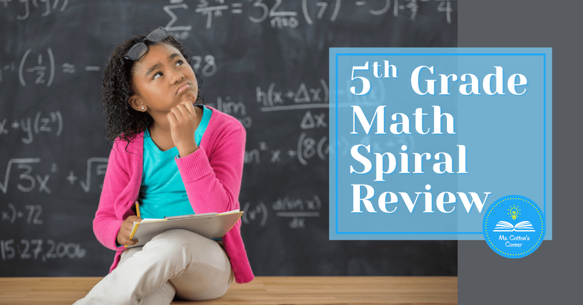 Math Spiral Review for 5th Grade