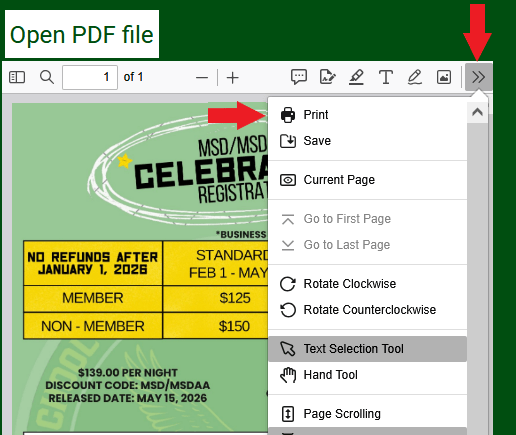 Picture of Print PDF Instruction