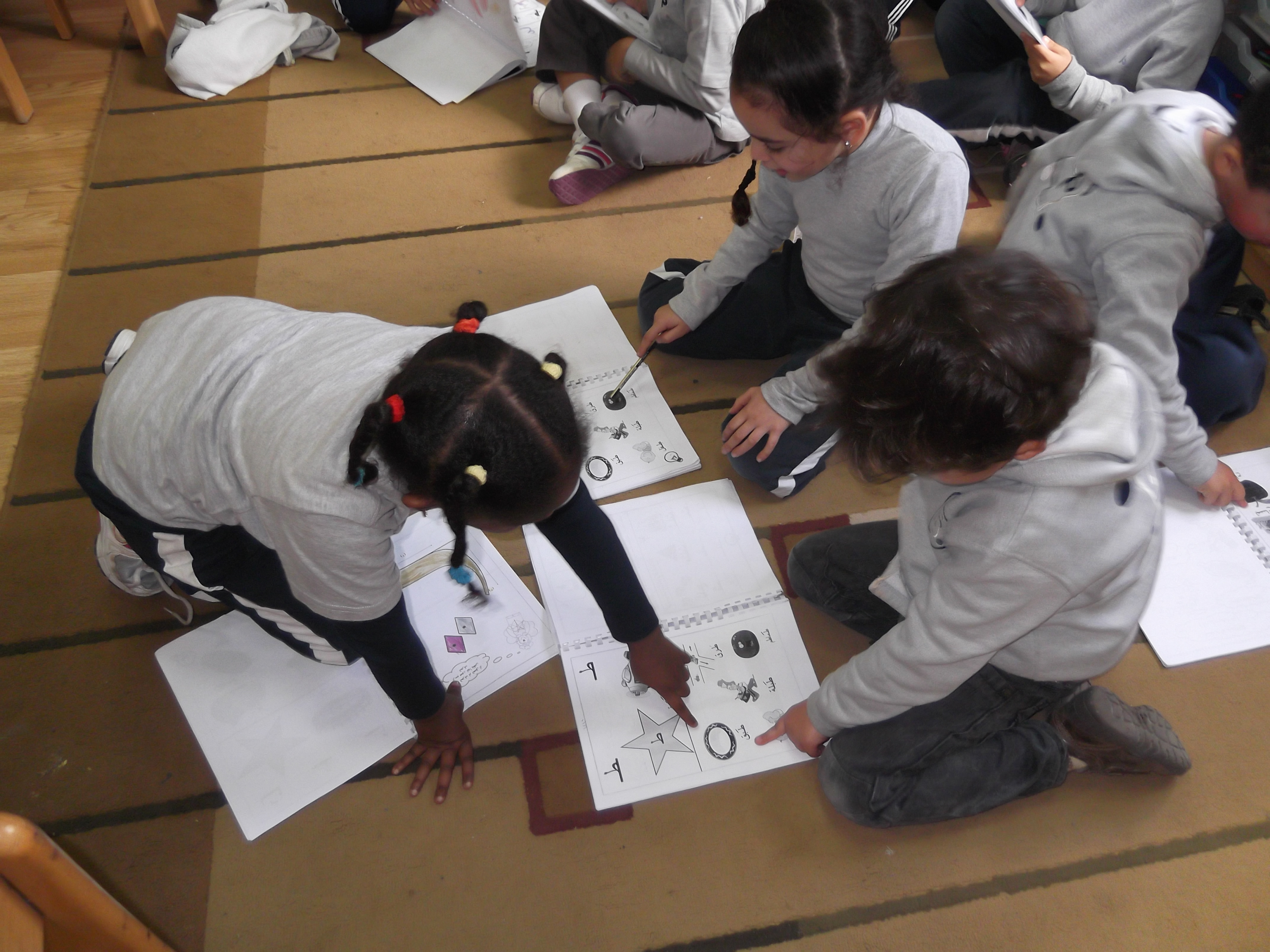 Working together in class during an activity