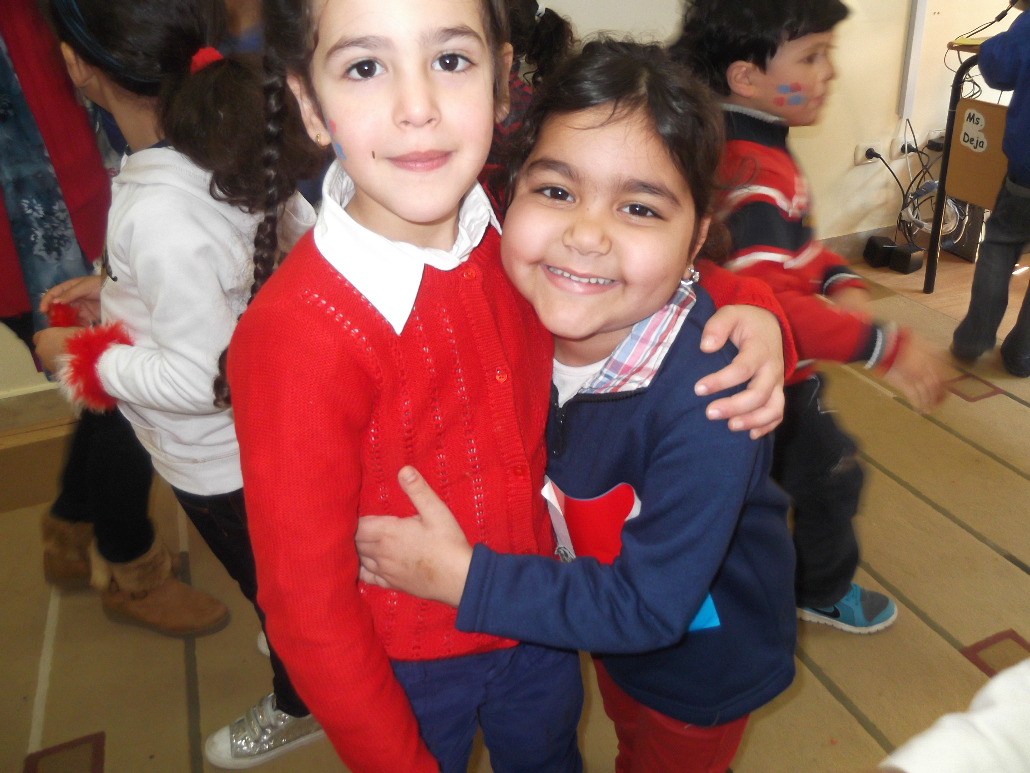 Zeina wanted be around Malika most of the day. :) She is so kind.