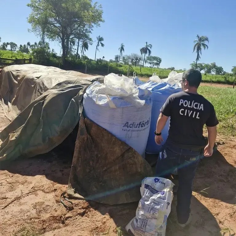 Polícia Civil recupera 20 toneladas de insumos agrícolas furtados de empresa de celulose em Brasilândia