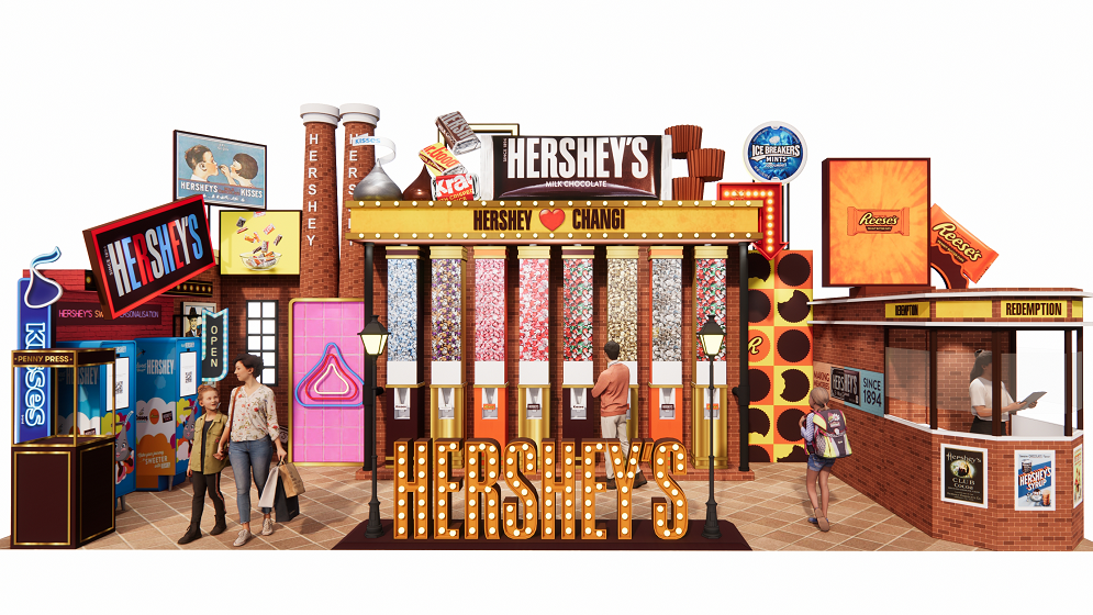 GIANT CHOCOLATE MACHINE: Featuring eight flavours, visitors can redeem these flavours with a minimum spending of $60.