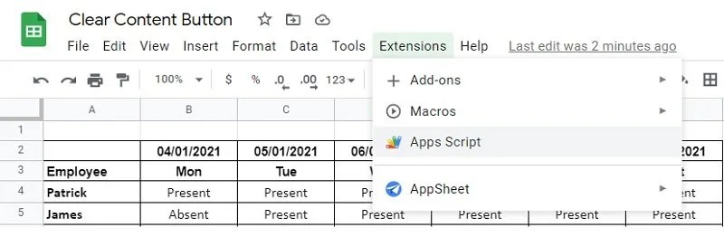 How To Insert Clear Content Button Google Sheet? - MSOfficeGeek