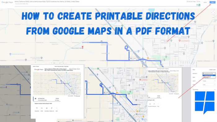 Printable Walking Directions How To Create Printable Directions From Google Maps In A PDF Format 700x394 
