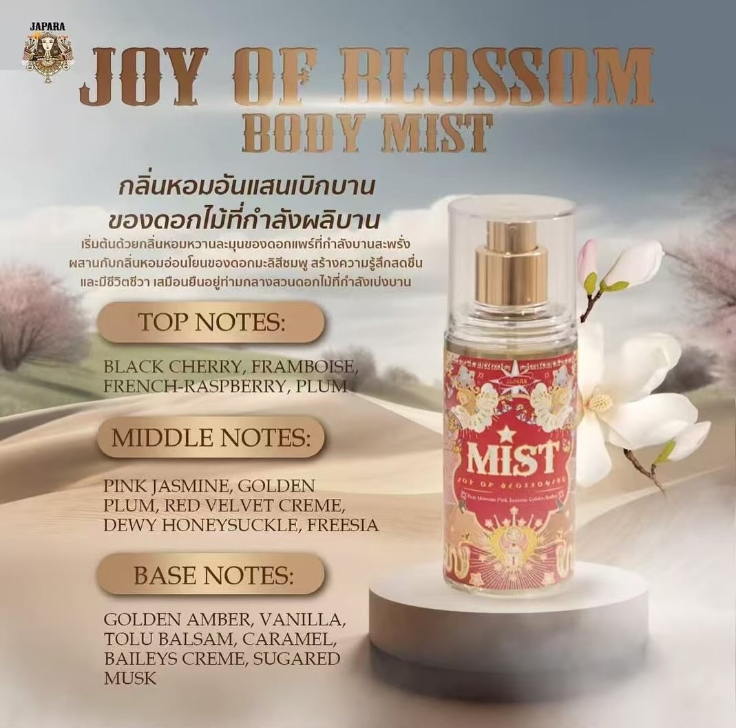 泰國JAPARA身體香水噴霧80ml - MsSakura 專注品質生活