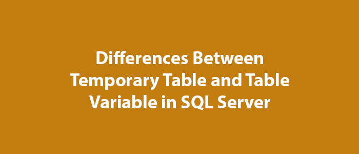 Teach Me Sql Server Difference Between Temp Table And Variable Table - Download Elegant City Photo | HD
