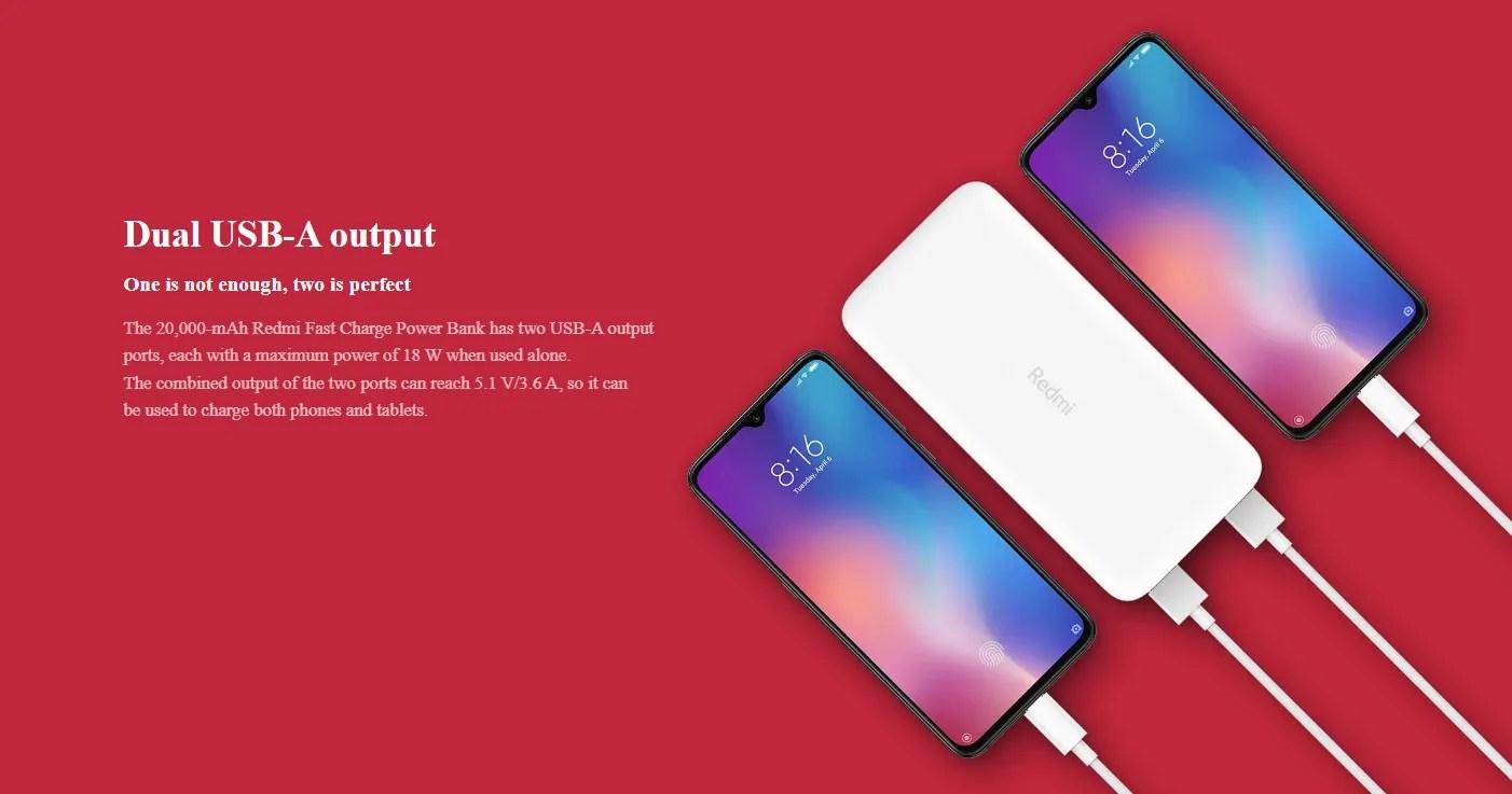 Redmi 18W Fast Charge Power Bank 20000mAh black Xiaomi Store Ireland