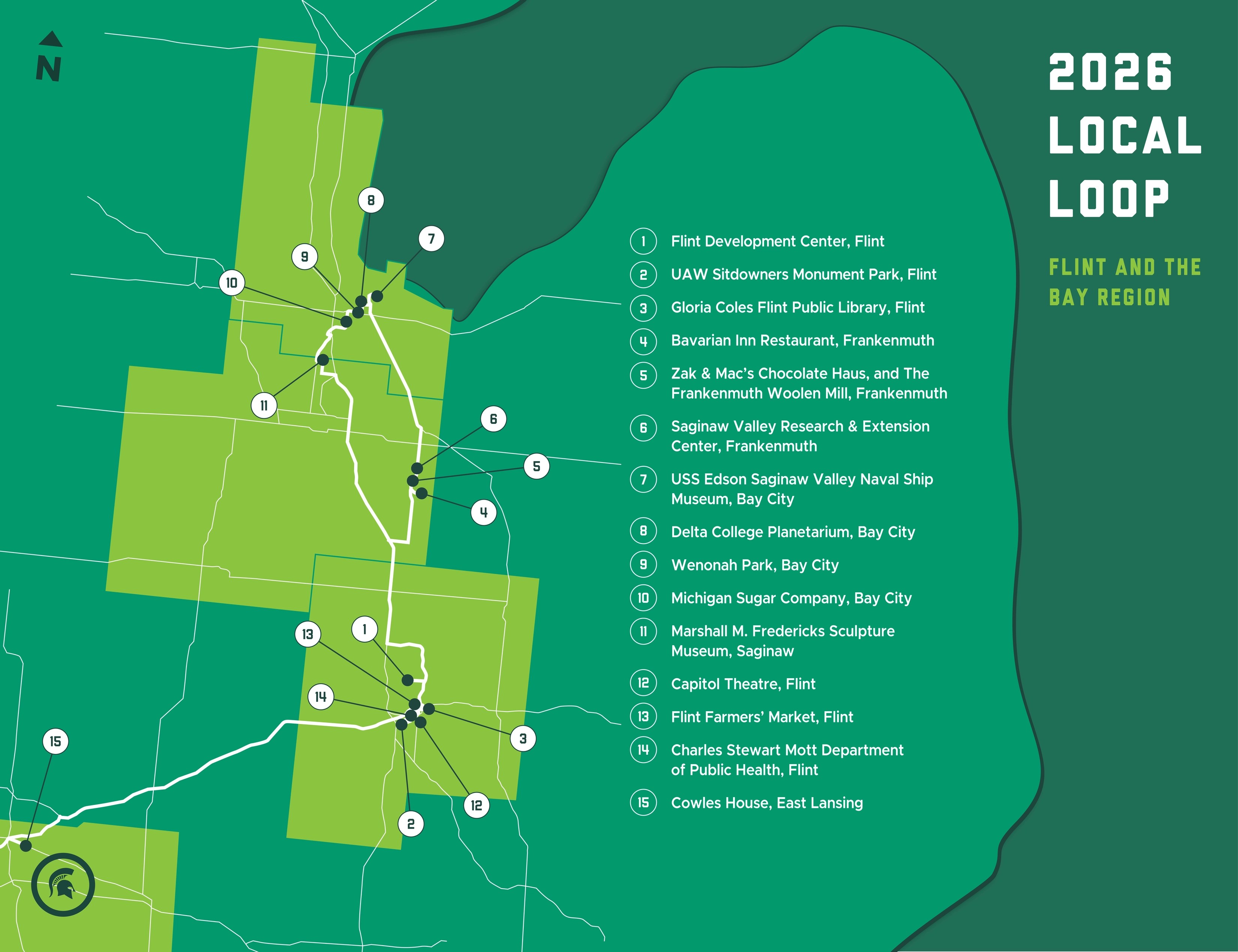 2026 Local Loop Flint And Bay Region Spartan Bus Tour Michigan