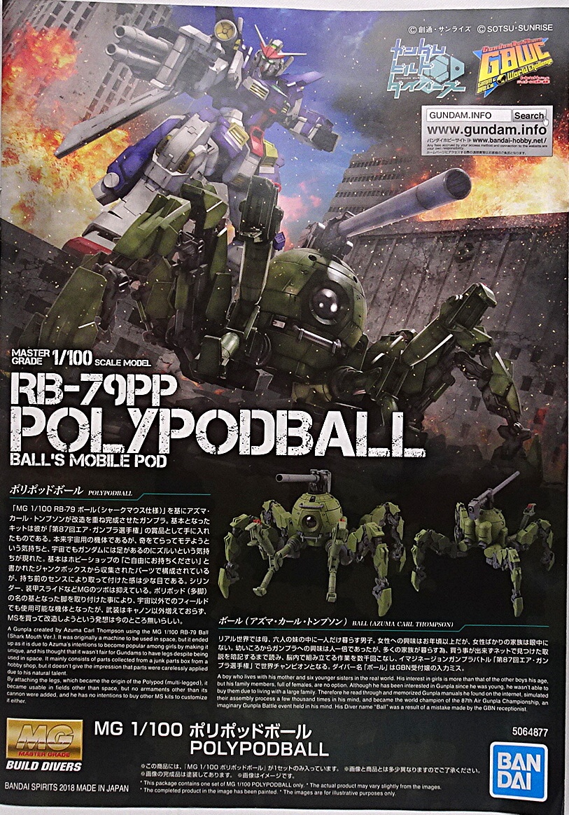 プレミアムバンダイ MG 1/100 ガンダムビルドダイバーズ ポリポット