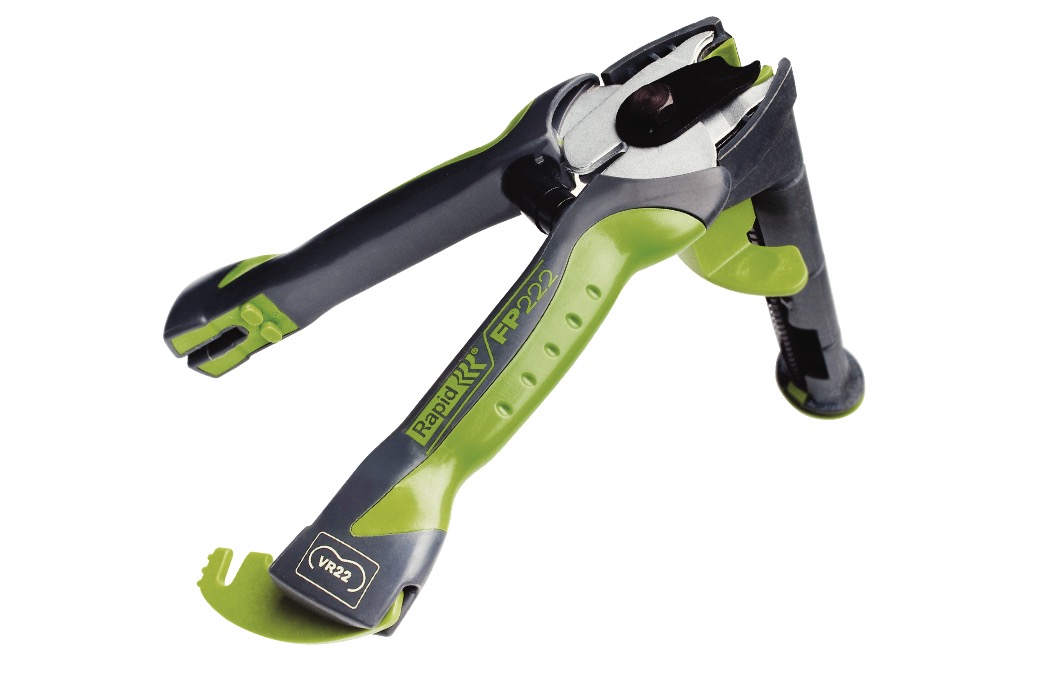 Rapid Fence Plier Kit With Magazine & 200 Hog Rings - Professional Tool For Fence Building & Repair