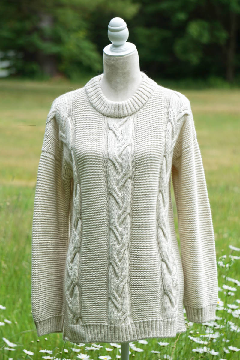 Pure Baby Alpaca Cabled Sweater