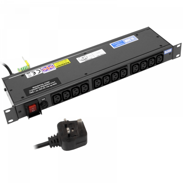12 Way 1U Horizontal Mount PDU Server Rack