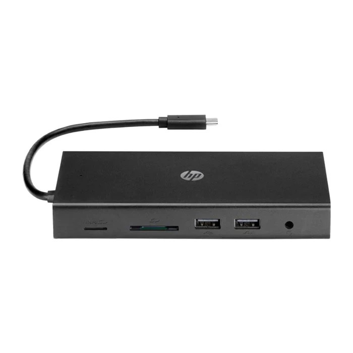 HP 7-in-1 Universal USB-C Multi Port Hub, USB-C to One USB Type-C 5Gbps signaling rate + USB Type-A 5Gbps signaling rate + HDMI 2.0 + DisplayPort 1.2 + RJ-45 + USB Type-C Pass Through-- 50H98AA