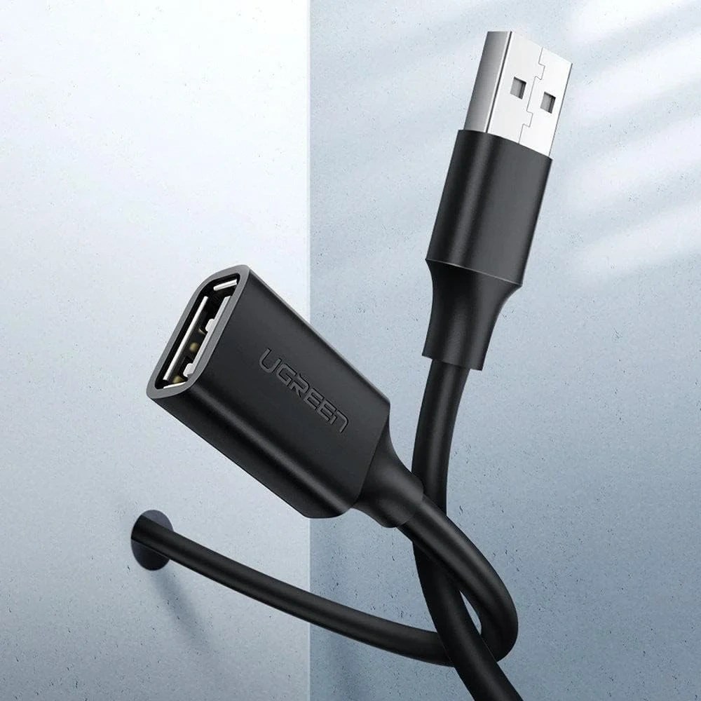 UGREEN USB 2.0 A Male to A Female Cable 1.5m Black – US103