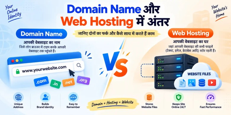 Domain vs Web Hosting Explained Domain vs Web Hosting Explained