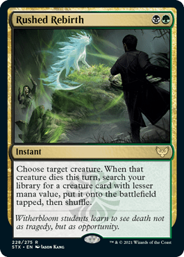 228 Rushed Rebirth Strixhaven Spoiler Card
