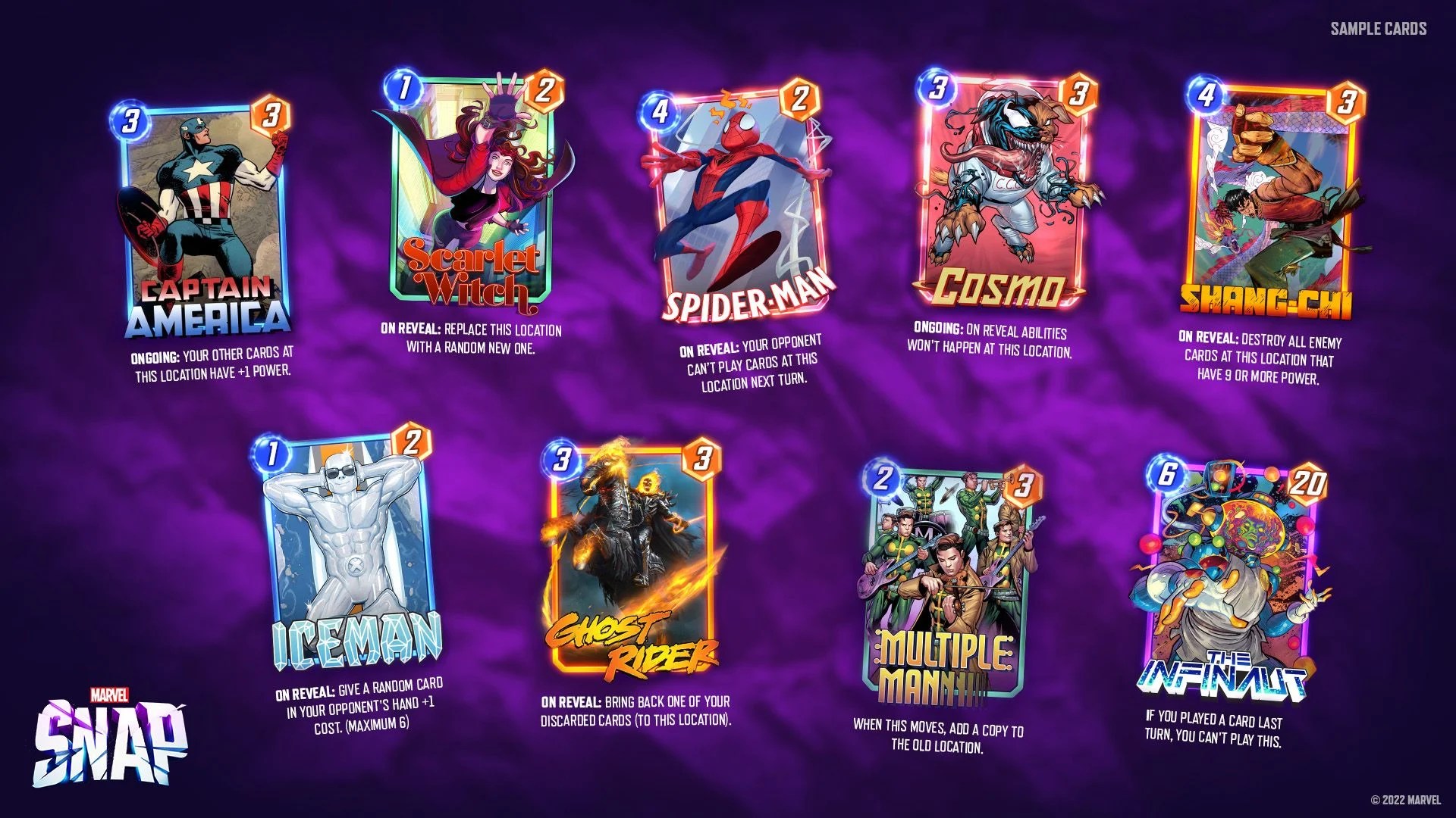 Marvel Snap Sample Cards