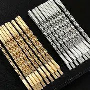 Alloy Twist Hair Clips, Versatile Minimalist (96-1)