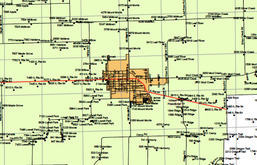 Village Maps Mt Morris IL Mm District Map Link 