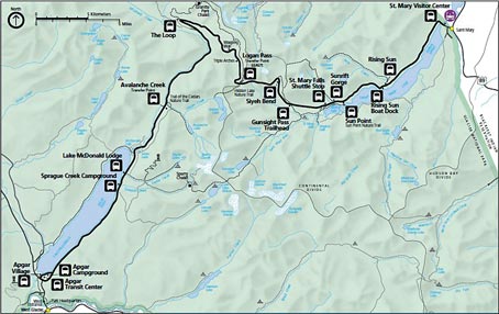 Shuttle Stops Glacier National Park Us National Park Bus 