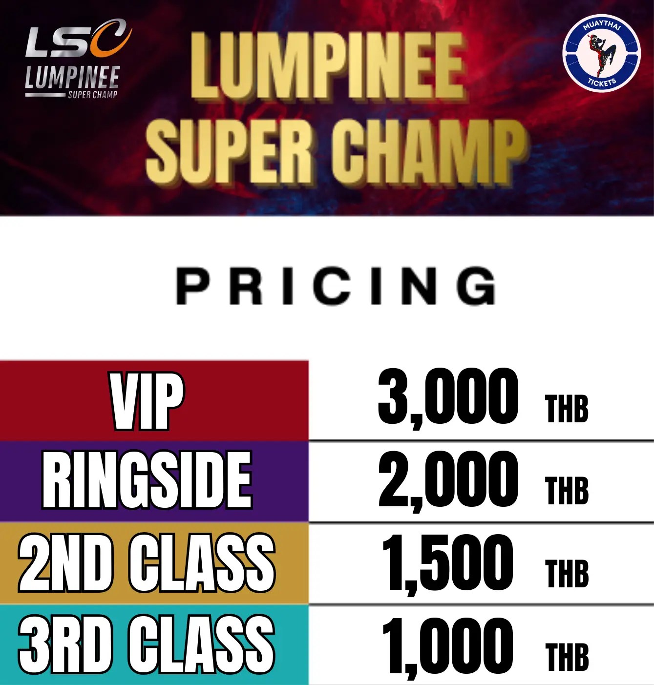 LSC Lumpinee Super Champ Traditional 5 Round Muay Thai Tuesday Lumpinee Super Champ Seat Map Banner.webp