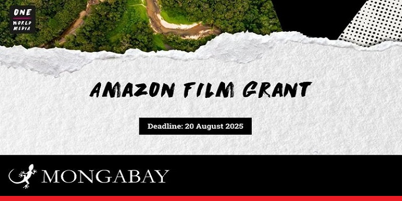 Mongabay/One World Media Amazon Film Grant 2025 (up to $5,000) Deadline: 20 August, 2025