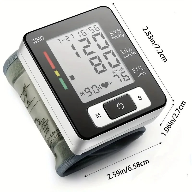 High-Accuracy Medical Blood Pressure Monitor | Digital Wrist Cuff Sphygmomanometer for Precise BP Tracking