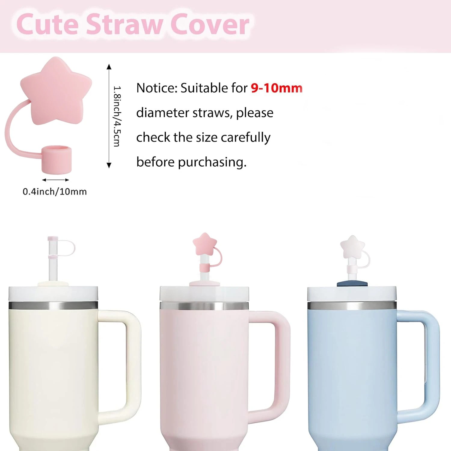 Stanley Cup Tumbler Accessory Kit – 9-Piece Set with Stoppers, Straw Caps, & Boot