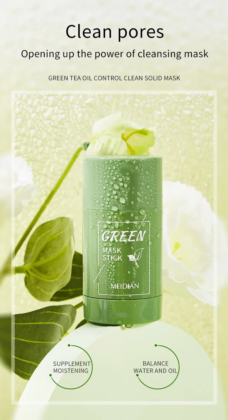 40g Cleansing Green Tea Bar Mask | Cleansing Mud Bar Mask Oil Control | Anti Acne Eggplant Skin Care Whitening Shrinkage Pore